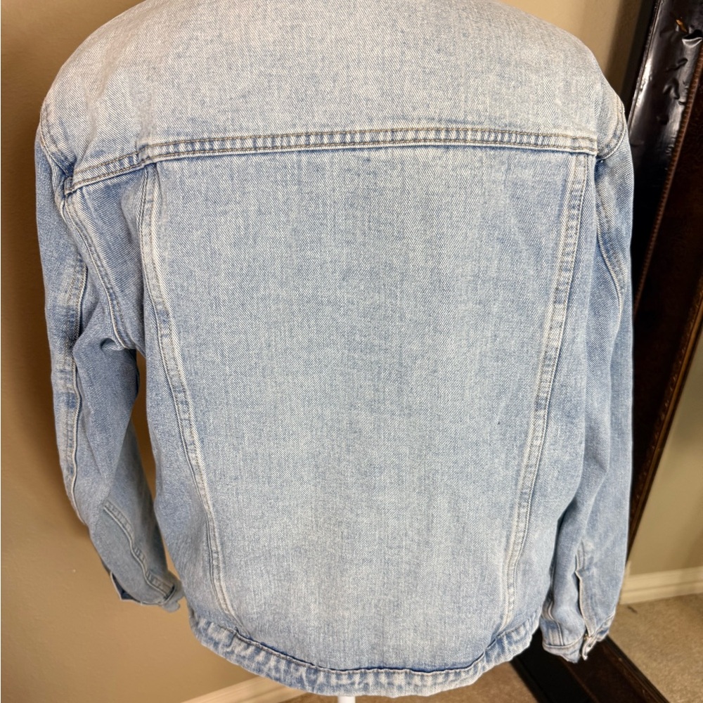 Pac Sun Denim Sherpa-Lined Jacket size medium - Picture 7 of 9